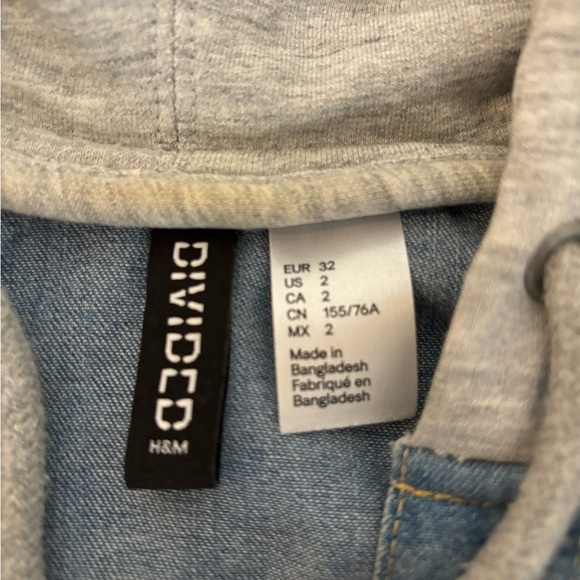 H&M Denim Hooded Shacket - Picture 2 of 2
